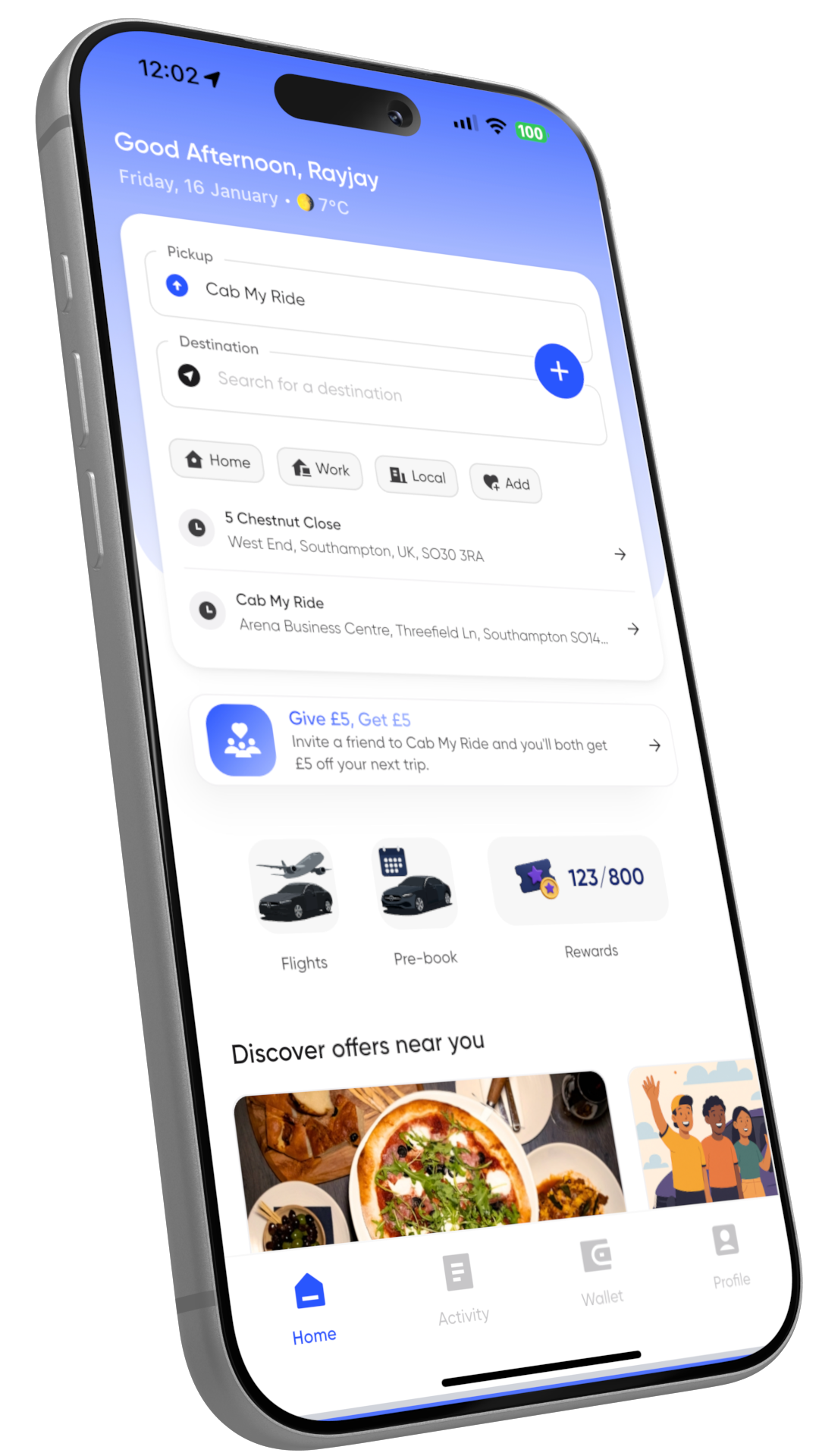 Local attractions app screenshot